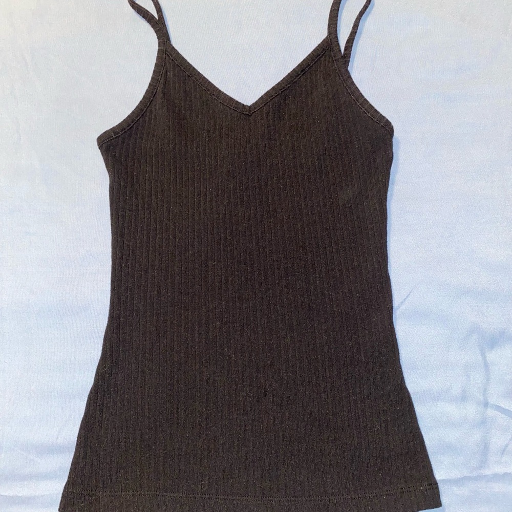 Rue21 Black Ribbed Fitted Camisole